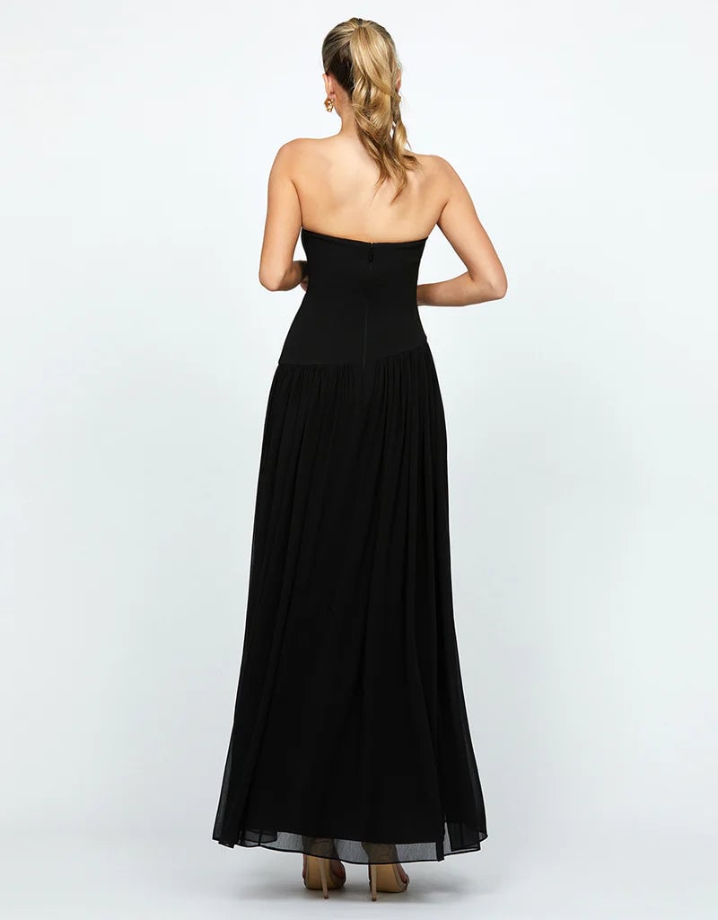 Bariano Georgie Strapless Drape Maxi Dress photo 3