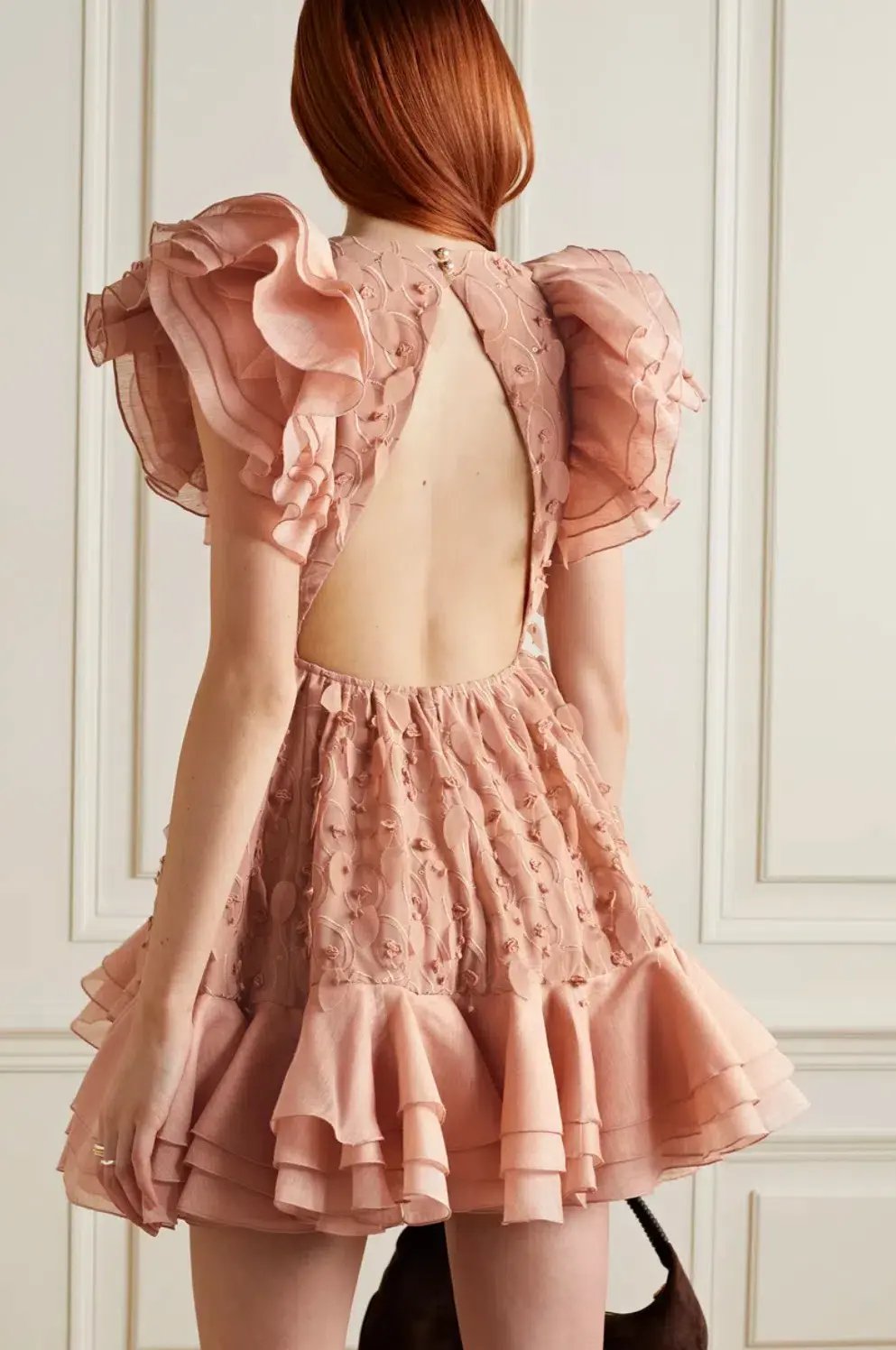 Zimmermann The Dancer Frilled Mini Dress in Blush Size 1 (AU 10) photo 2