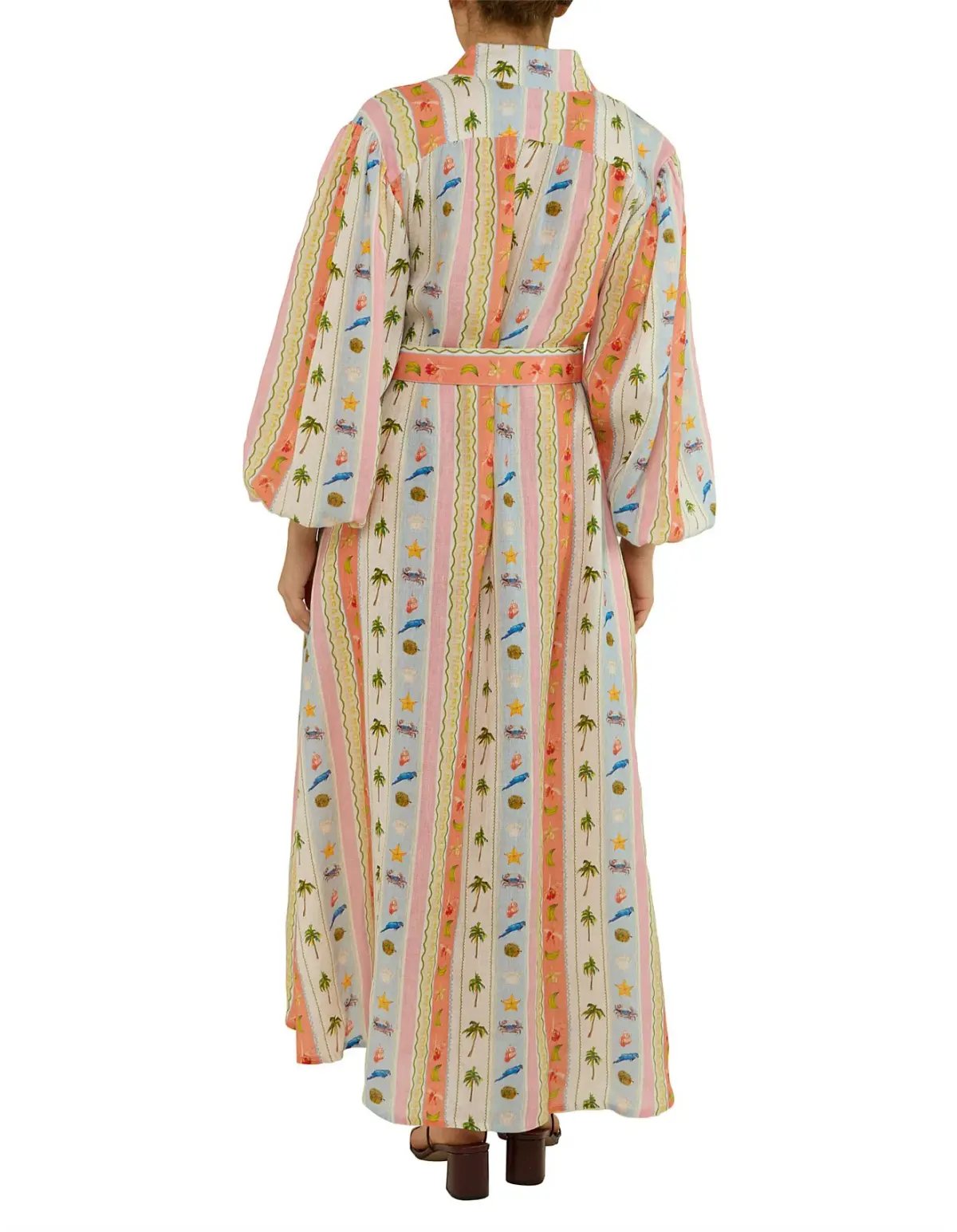 Palm Noosa Noddy Maxi Dress in Tropical Stripe Size 10 photo 3