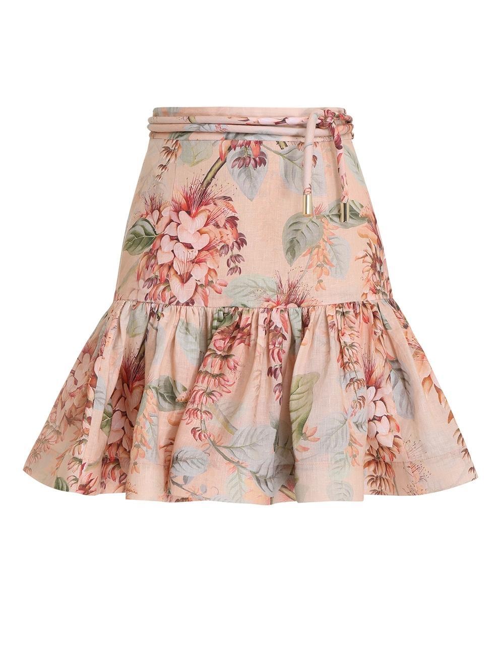 Zimmermann Candescent Flip Mini Skirt Print Size 1 / Au 10 photo 2