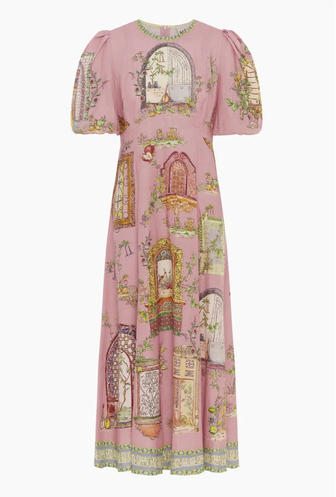 Alemais Monte Midi Dress Pink/Print Size 16 photo 4