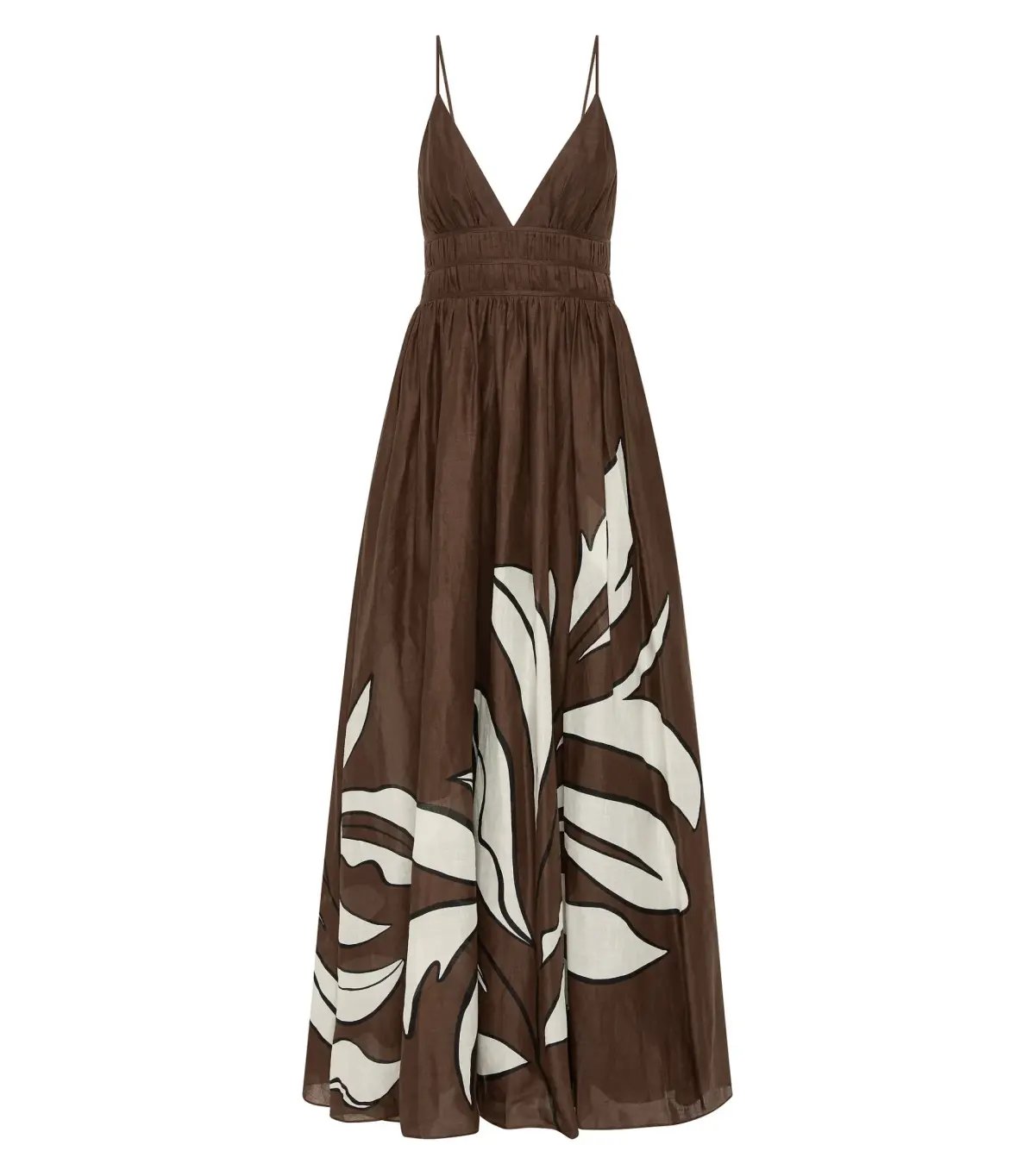 Aje Planetary Maxi Dress in Abstract Fern Carob Size AU 16 photo 5