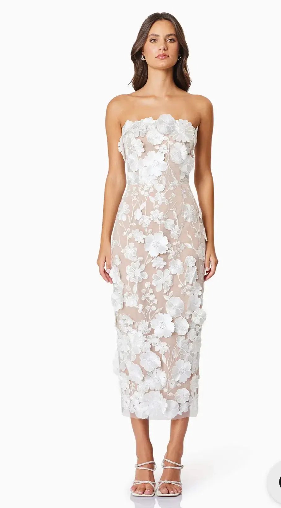 Elliatt Helena Dress Midi White Size AU 12 photo 2
