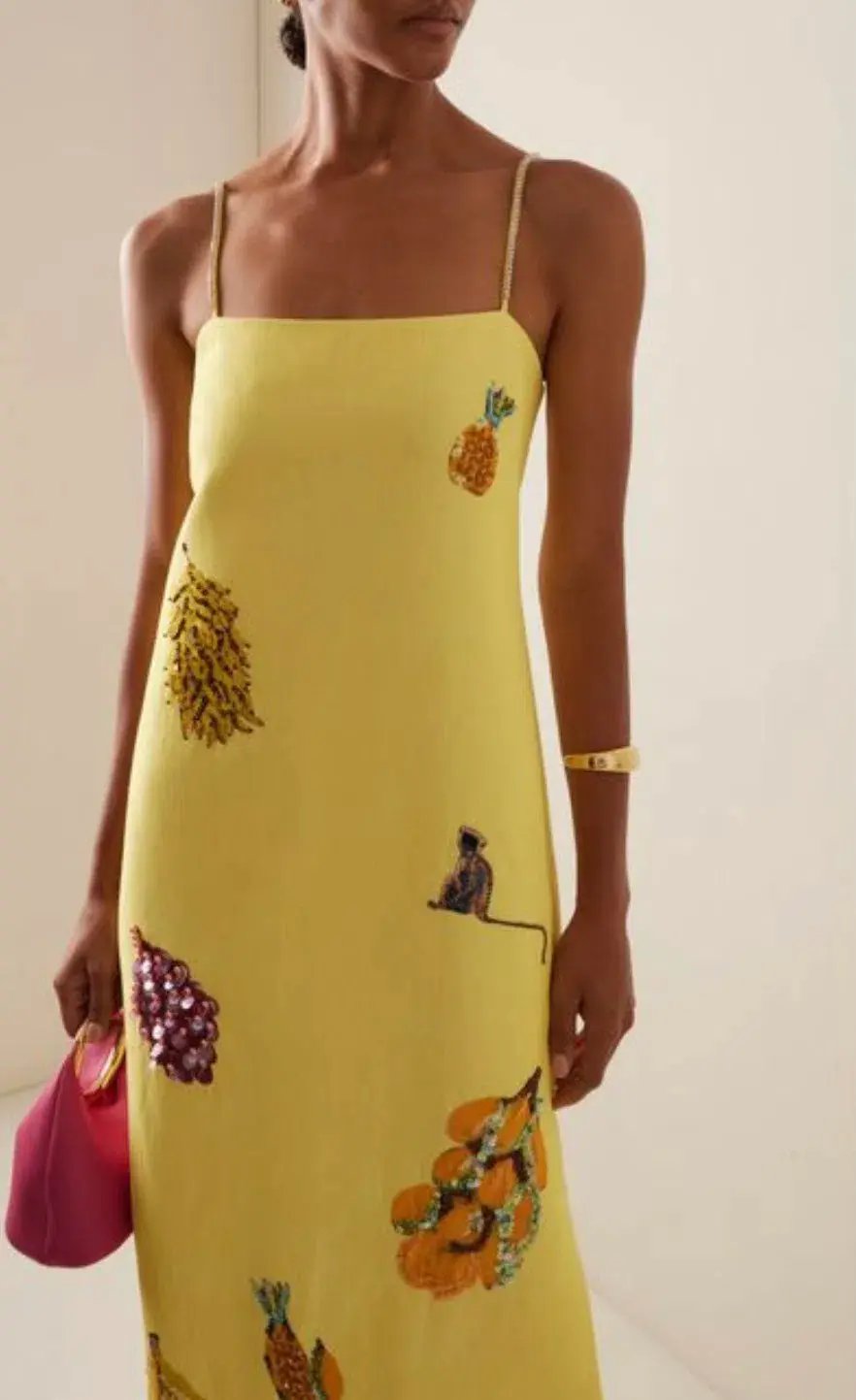 Alemais Diamond Dancer Midi Dress Yellow Size 8 photo 4