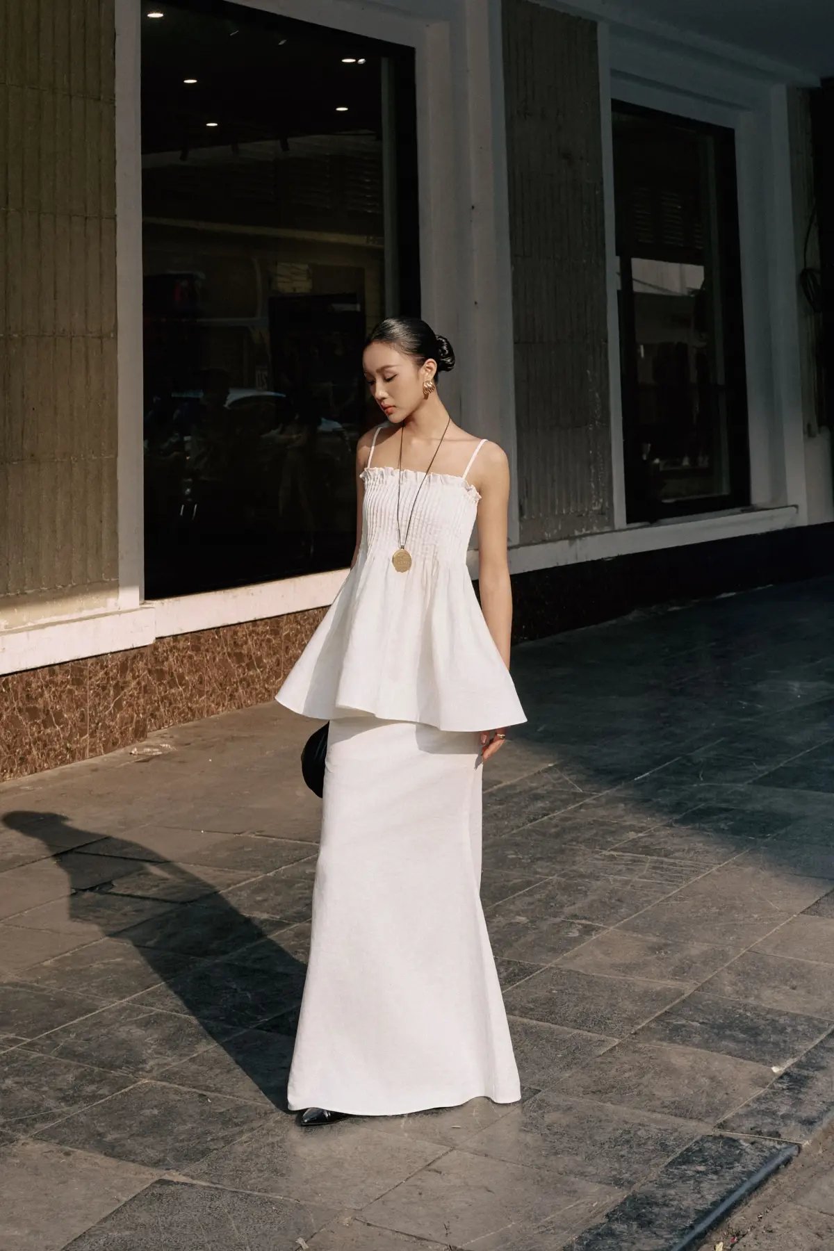 Justin Tong  Skirt Ivory Size 10 photo 4