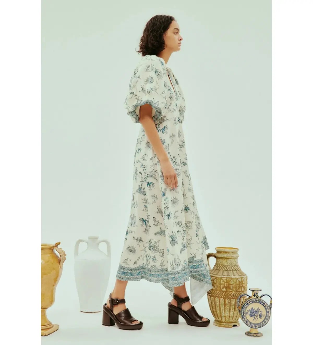 Alemais Casa Midi Dress Multi Floral Size AU 12 photo 2