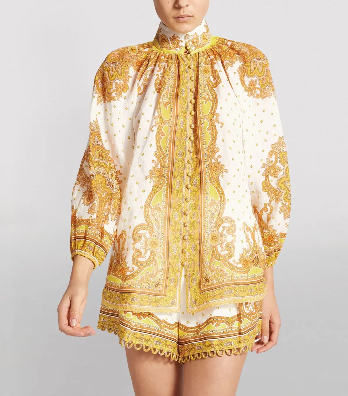 Zimmermann Bells Paisley Blouse & Short Set Print Size 1 photo 3