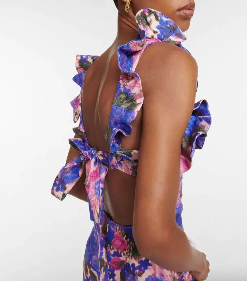 Zimmermann High Tide Frilled Mini Dress Floral Size 0P/AU 6 photo 6