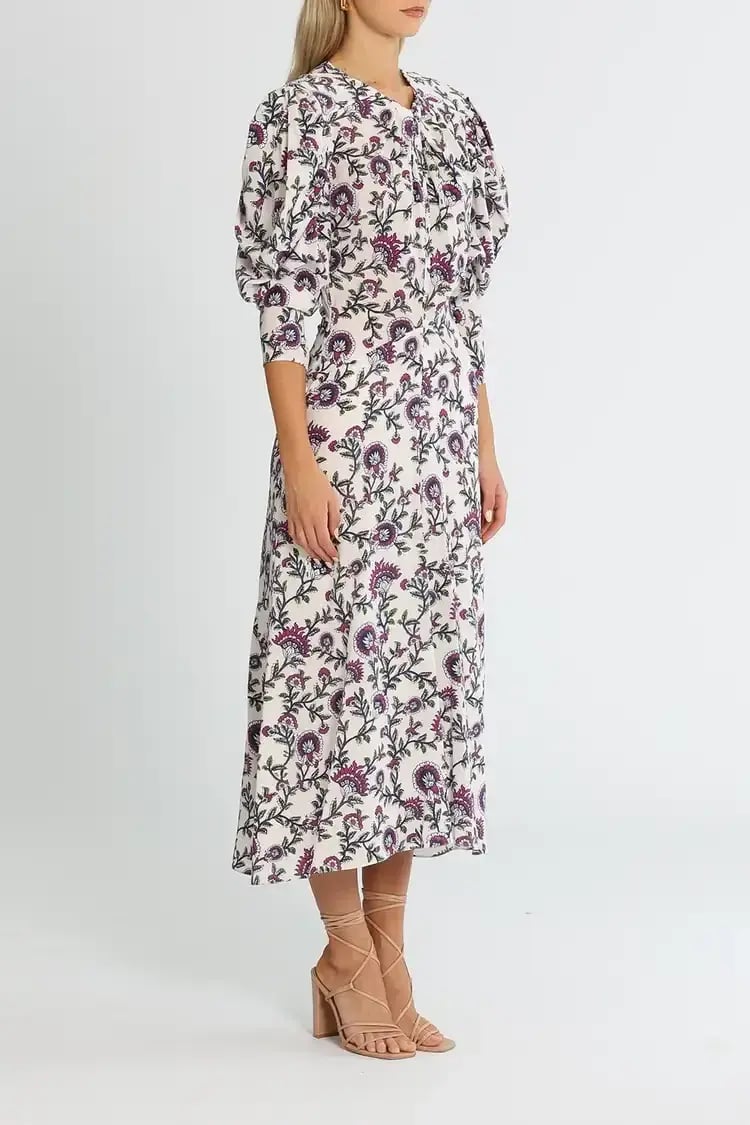 Isabel Marant Baga Ecru Dress Multi Size AU 10 photo 2