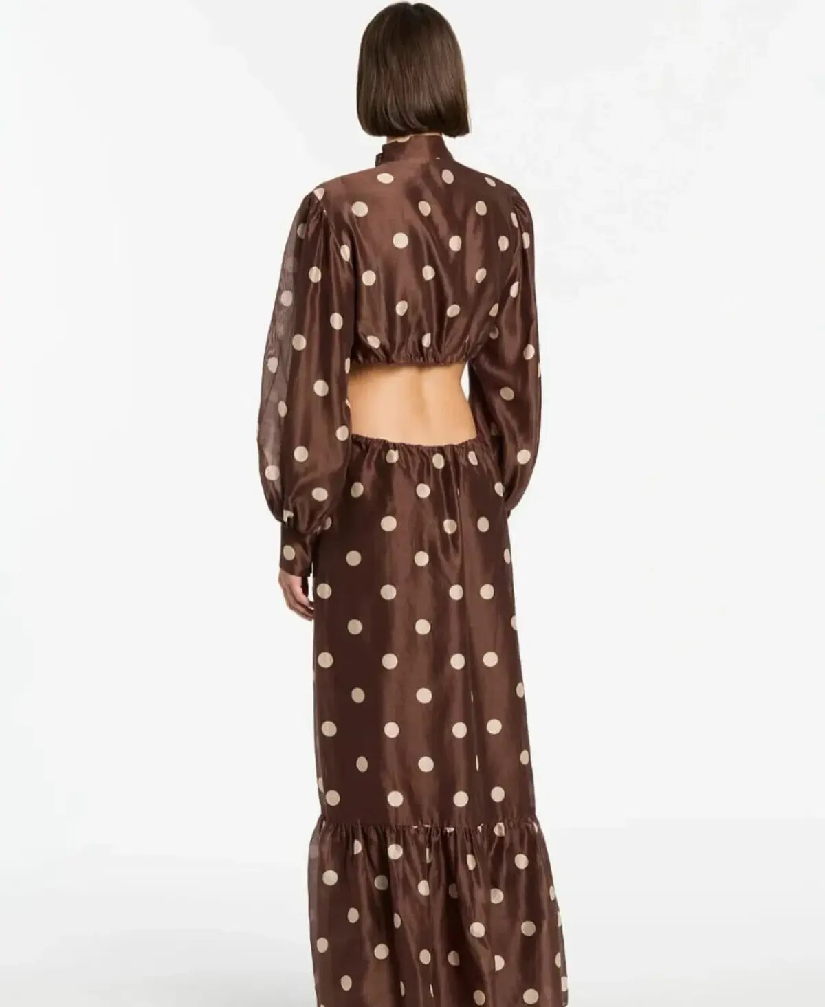 Sir The Label Vivi Long Sleeve Cut Out Brown Size AU 12 photo 2