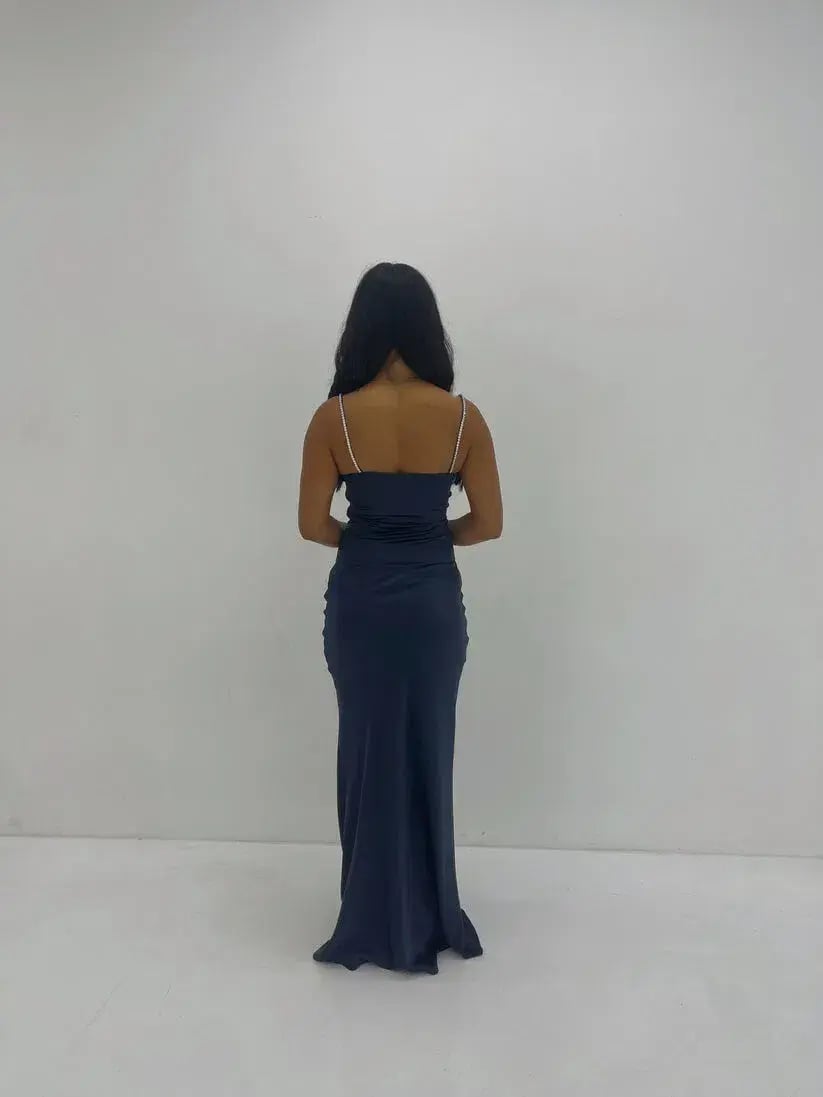 Natalie Rolt Cecilia Gown Maxi Navy Size AU 8 photo 3
