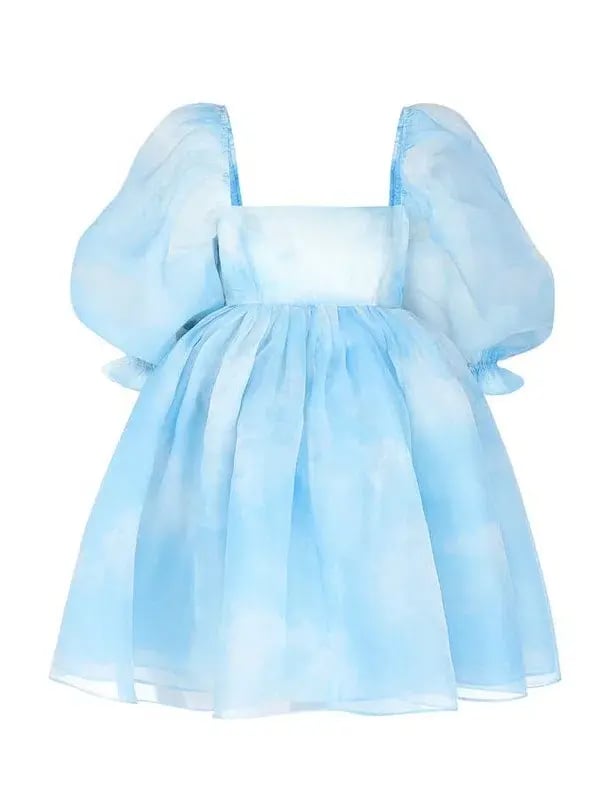 Selkie Head in the Clouds Puff Mini Dress Blue Size L / AU 12 photo 3