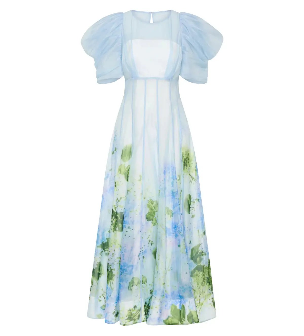 Aje Clementine Midi Dress in Blue Hydrangea Size 6 photo 5