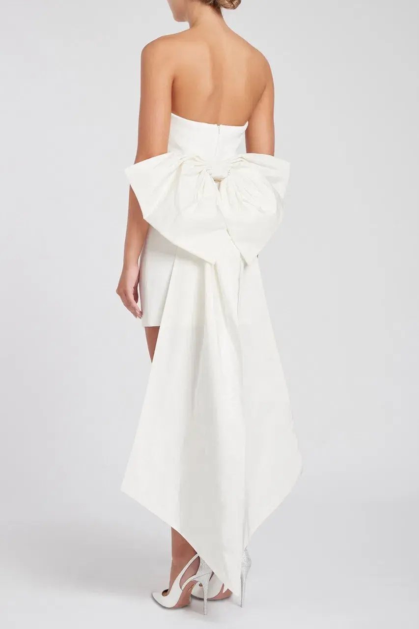 Rebecca Vallance Daphne Mini Dress Ivory White Size 10 photo 2