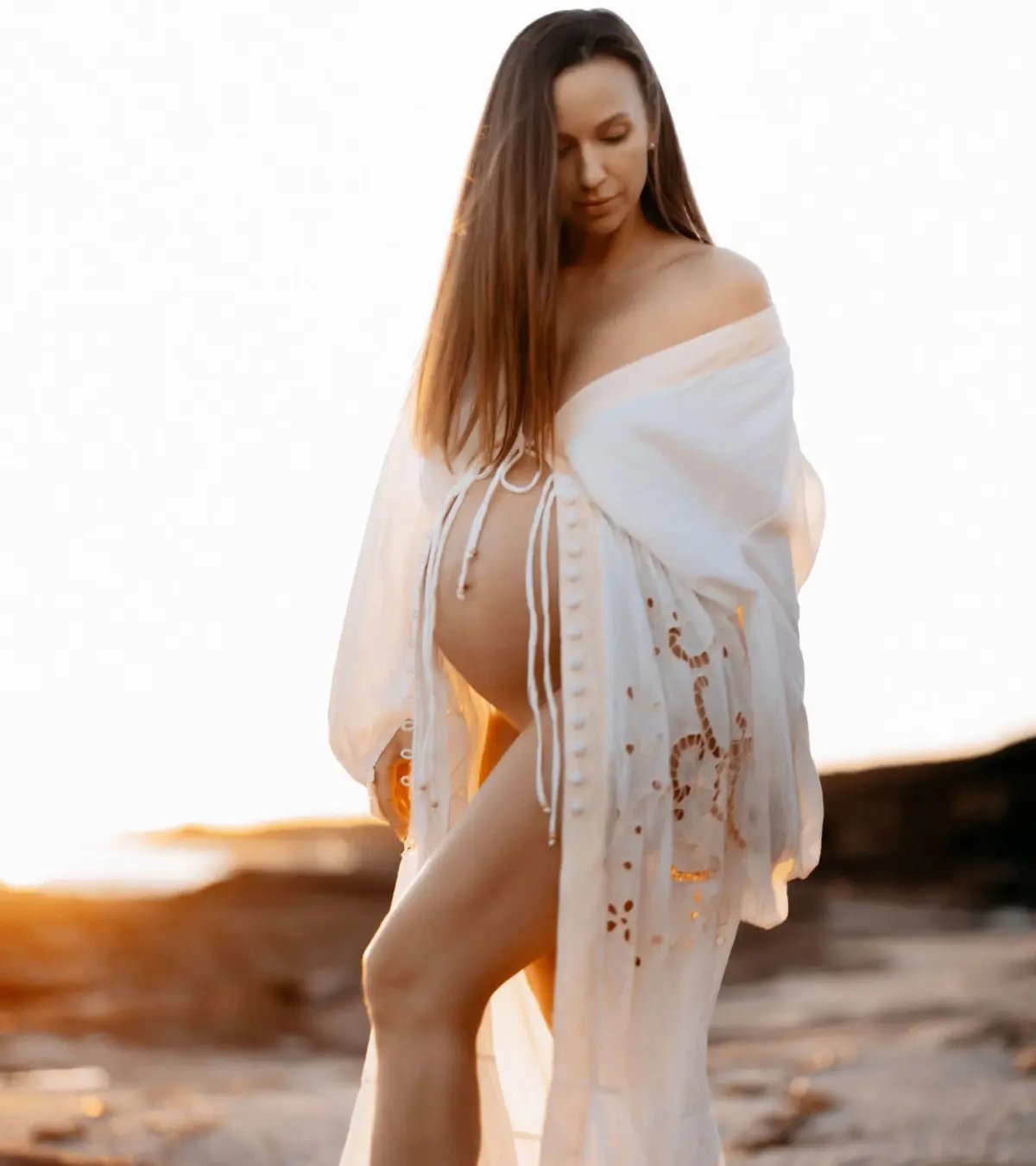 Chasing Unicorns Entering The Dreamland Kimono Dress Cream Size L photo 3