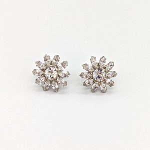 Jennifer Behr Perpetua Silver Plated Swarovski Crystal Earrings photo 4