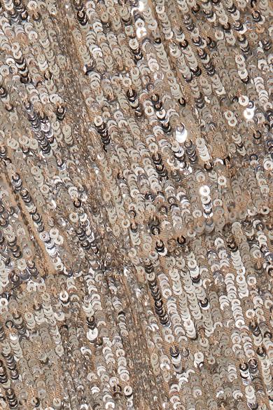 Magda Butrym - Deva twisted embellished sequined satin mini dress in Gold (size 10) photo 5
