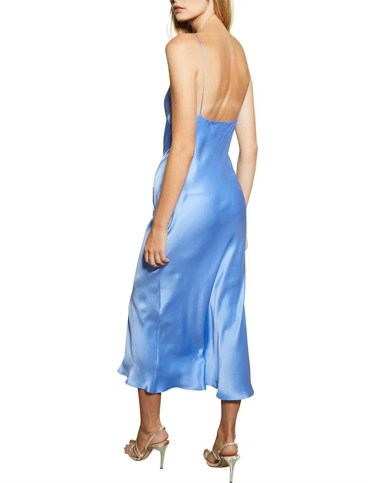 Bec & Bridge Classic Silk Midi Dress Blue Size 14 photo 2