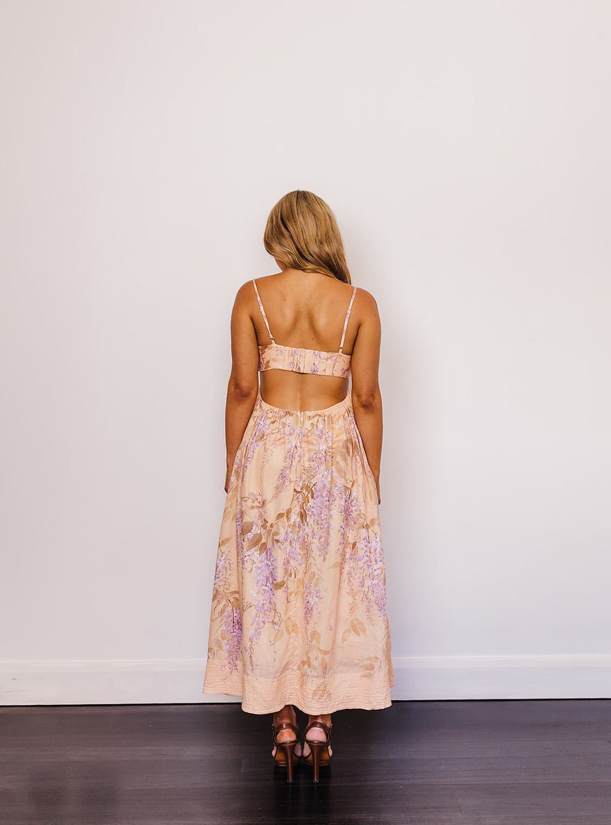 Zimmermann Rosa Bralette Midi Peach Dress photo 3