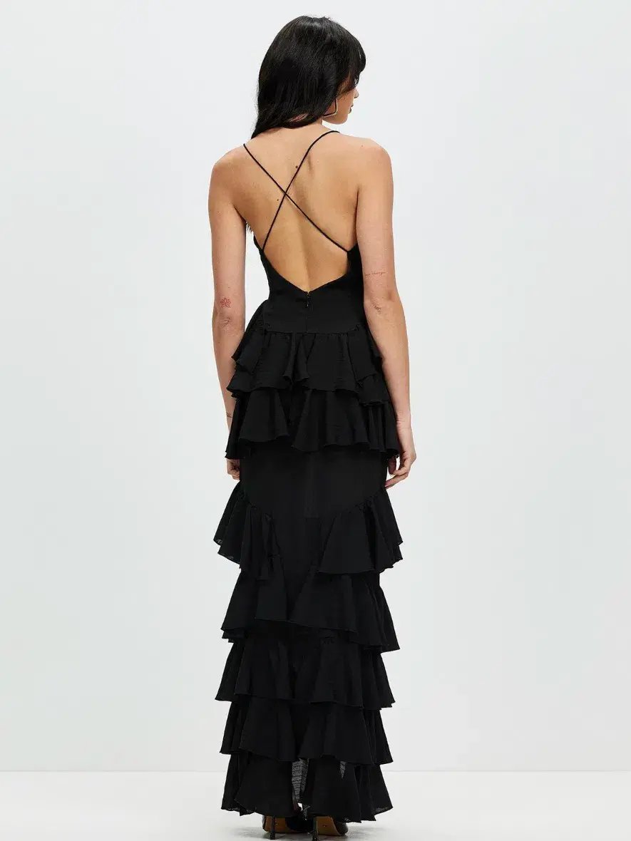Derma Department Barcelona Maxi Dress Black Size AU 4 photo 2