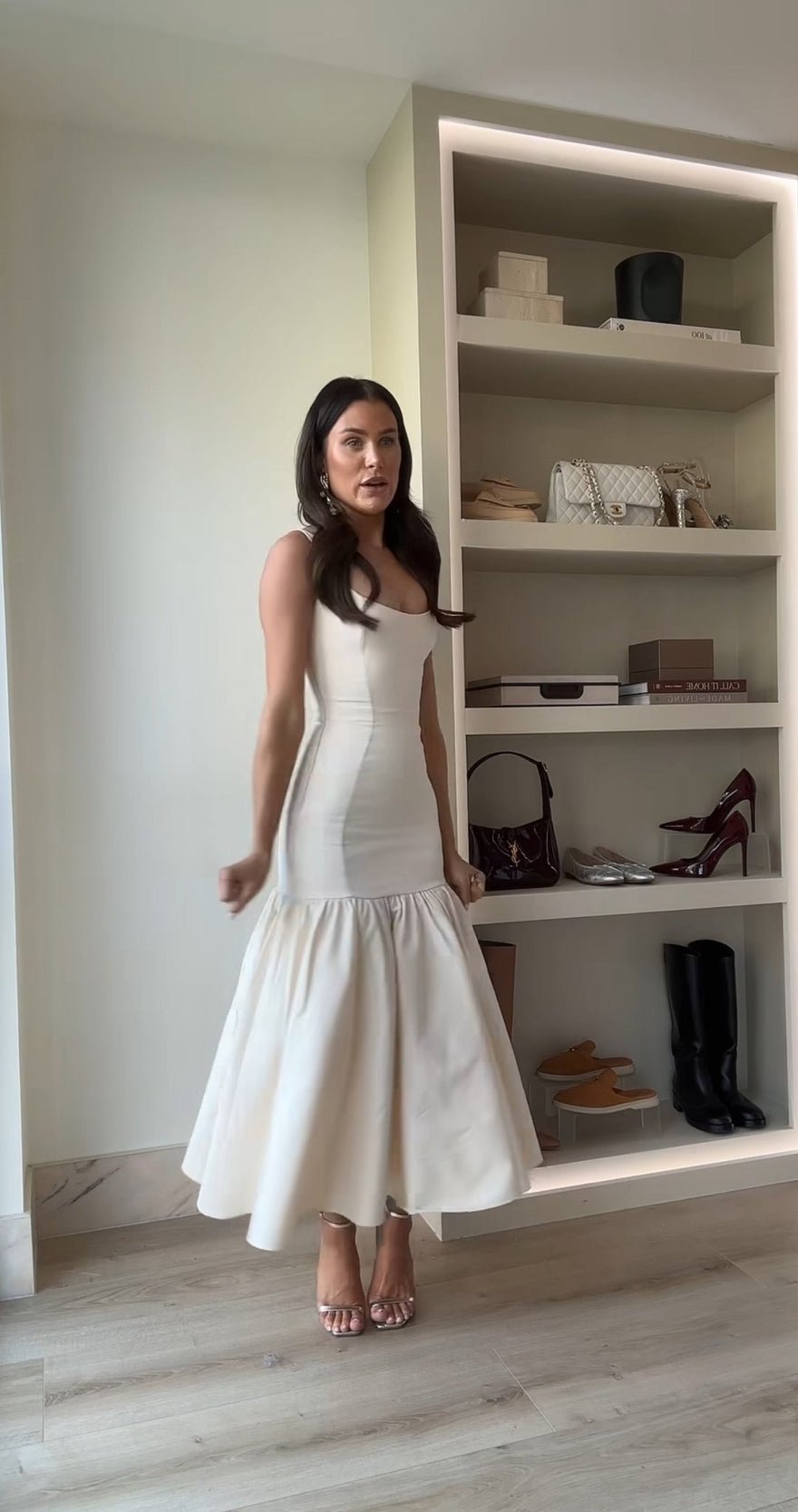 House of CB Amore Vintage Cream Dropped Waist Midi Dress photo 4
