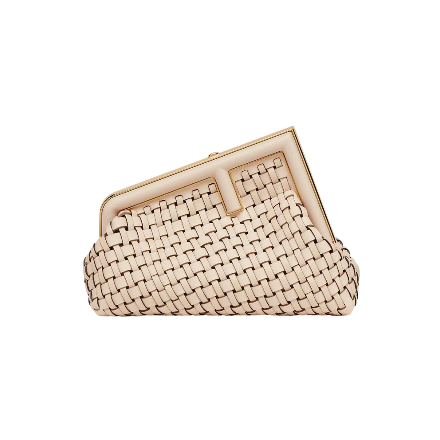 Fendi First Small Beige Braided Leather Bag photo 2