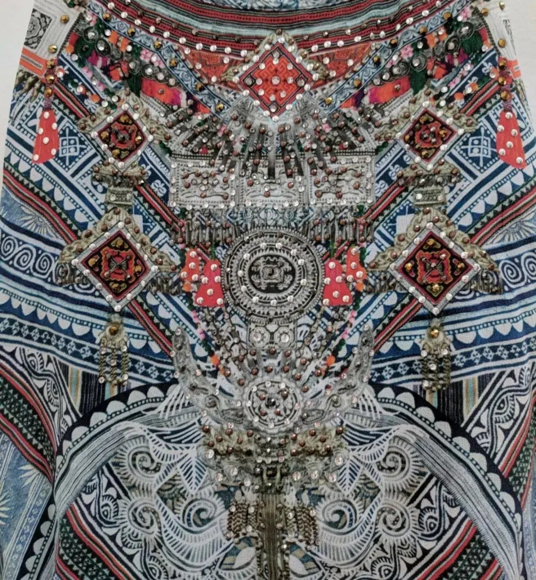 Camilla Antique Batik Shoestring Strap Playsuit Print Size 8 photo 3