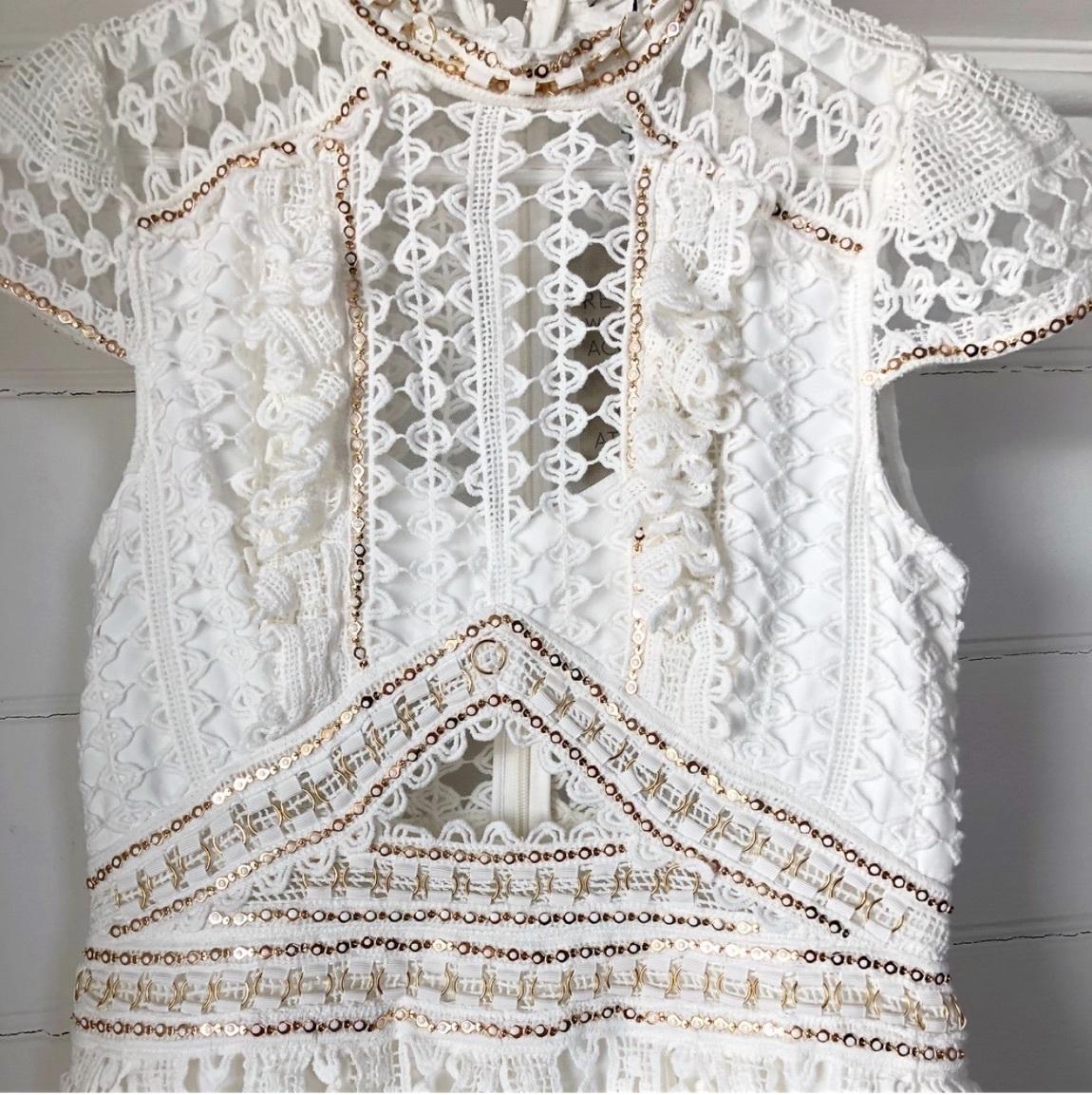 Thurley Tropic Of Capricorn Dress Ivory White Size 6 photo 5
