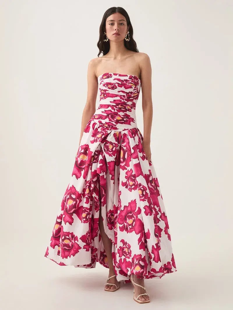 Aje Behold Maxi Dress Boldly Blooming Size 8 photo 4