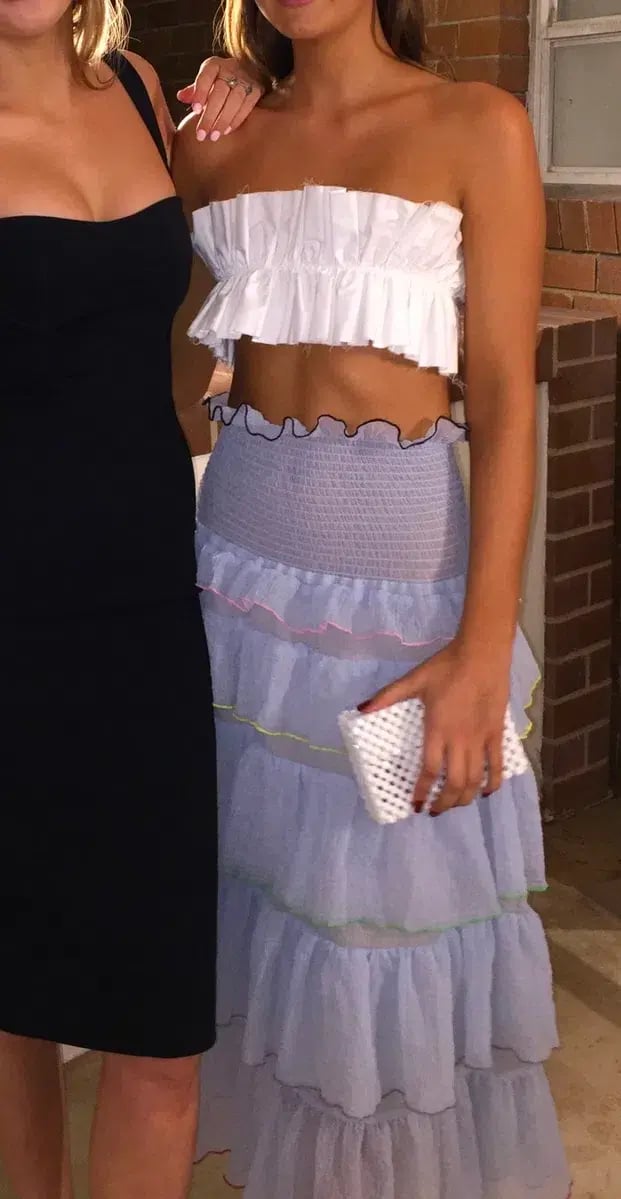 Sandy Liang Choux Choux Skirt Blue Size 8 photo 2
