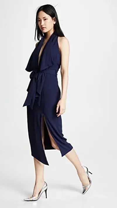 MISHA Lorena Midi Dress in Navy Size 12/L photo 4