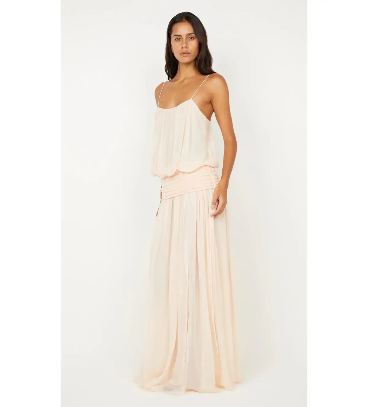 Bec and Bridge Camille Blouson Maxi Dress in Peach Size AU 6 photo 2