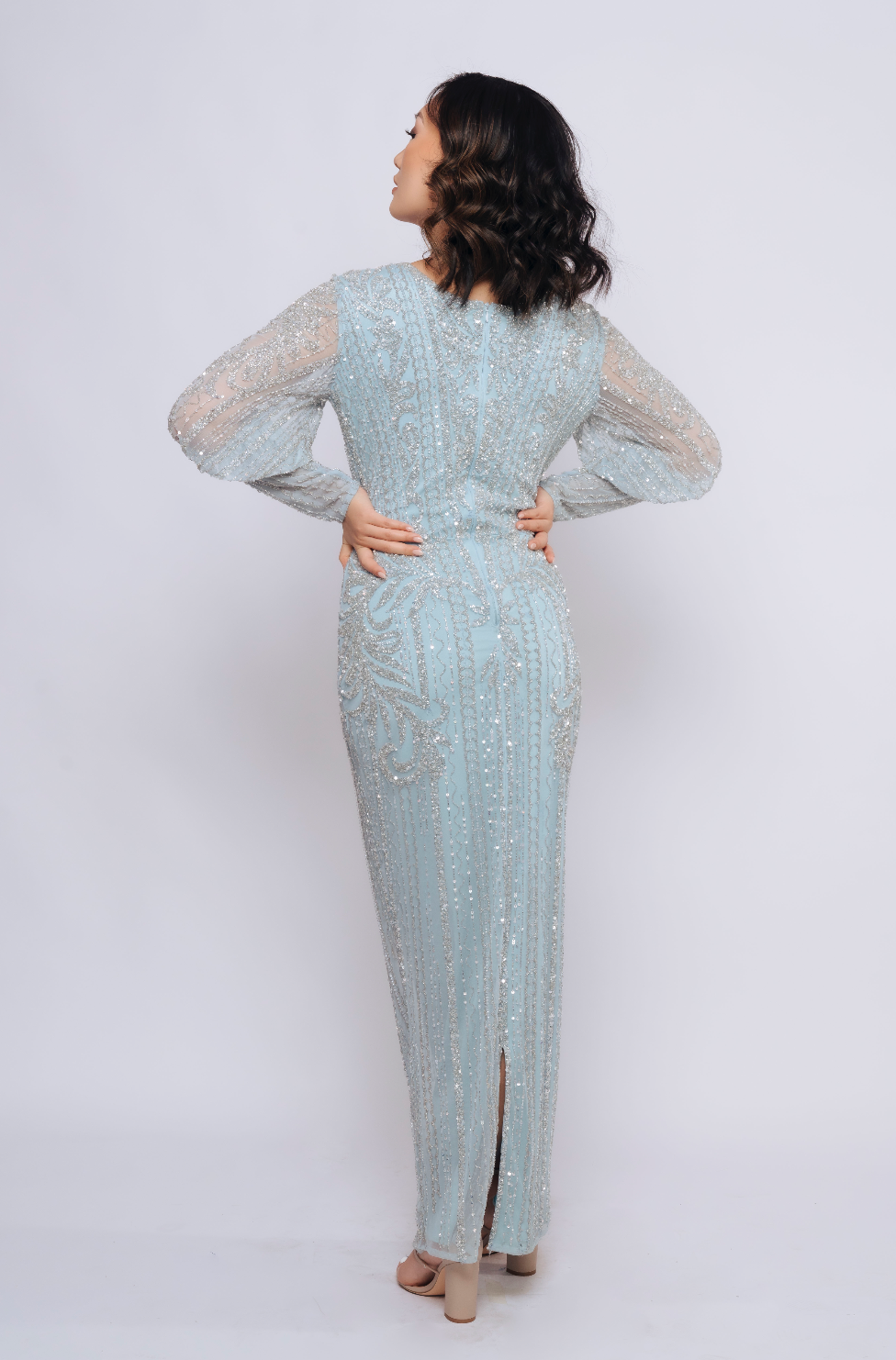 DIANA BELLE SLEEVE MAXI BLUE BY MY SECRET WARDROBE BLUE photo 4