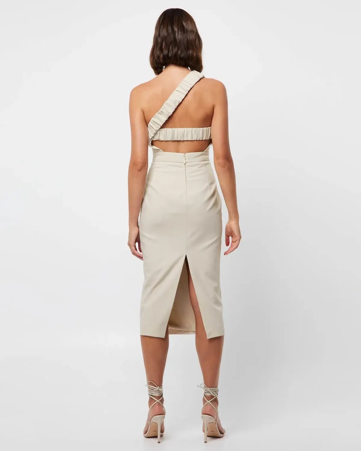 Mossman Spectrum Midi Dress Natural Size 8 photo 2