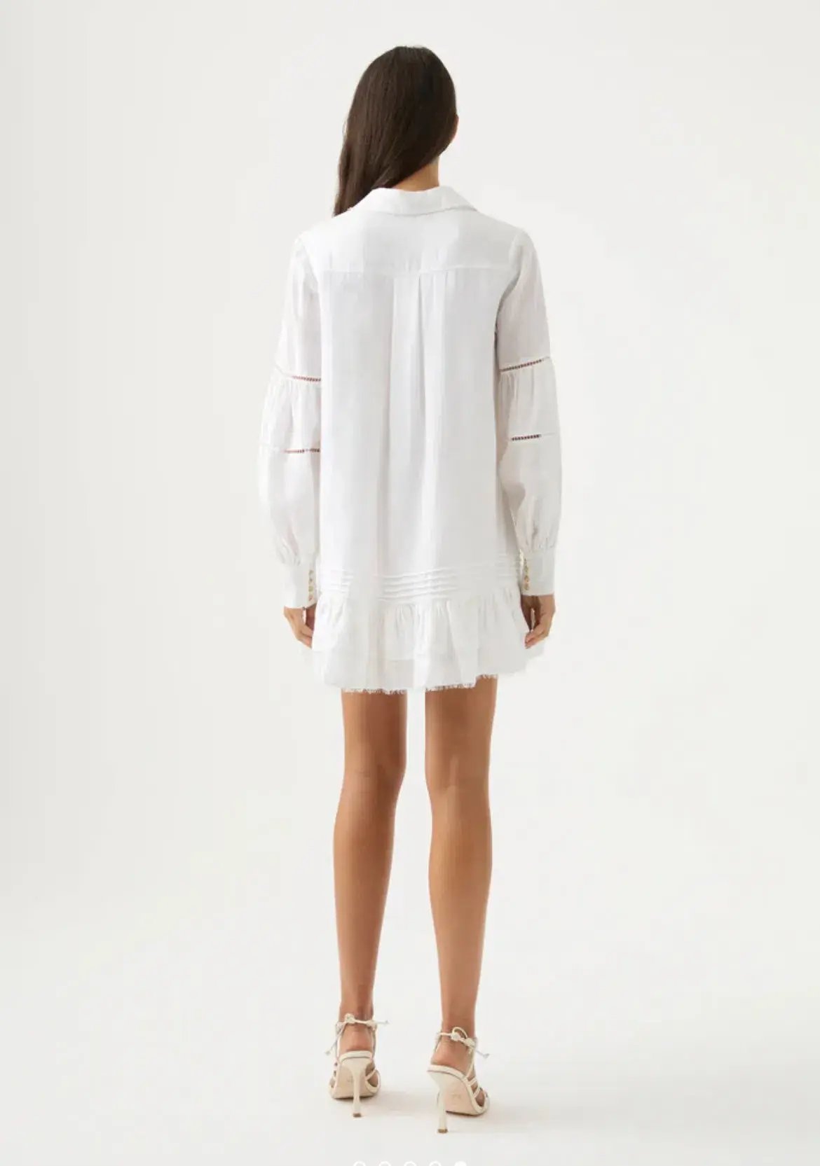 Aje Lotus Shirt Mini Dress White Size AU 10 photo 4
