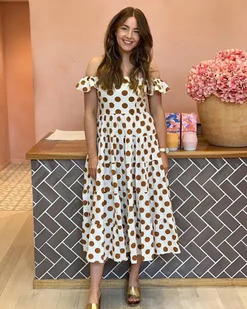 Mister Zimi Gabrielle Dress Tan Spot Size 12 photo 2