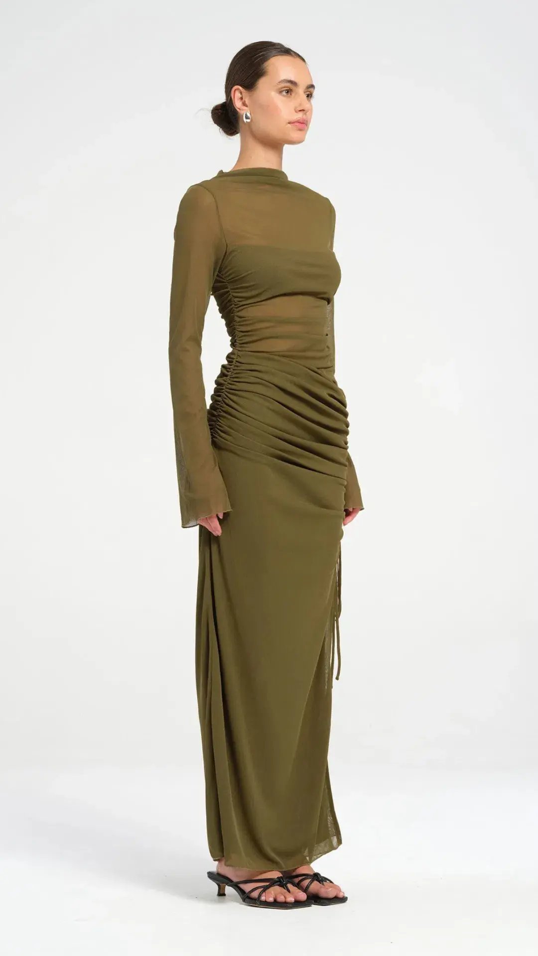 Benni Mable Maxi Dress in Khaki Size 8 photo 2