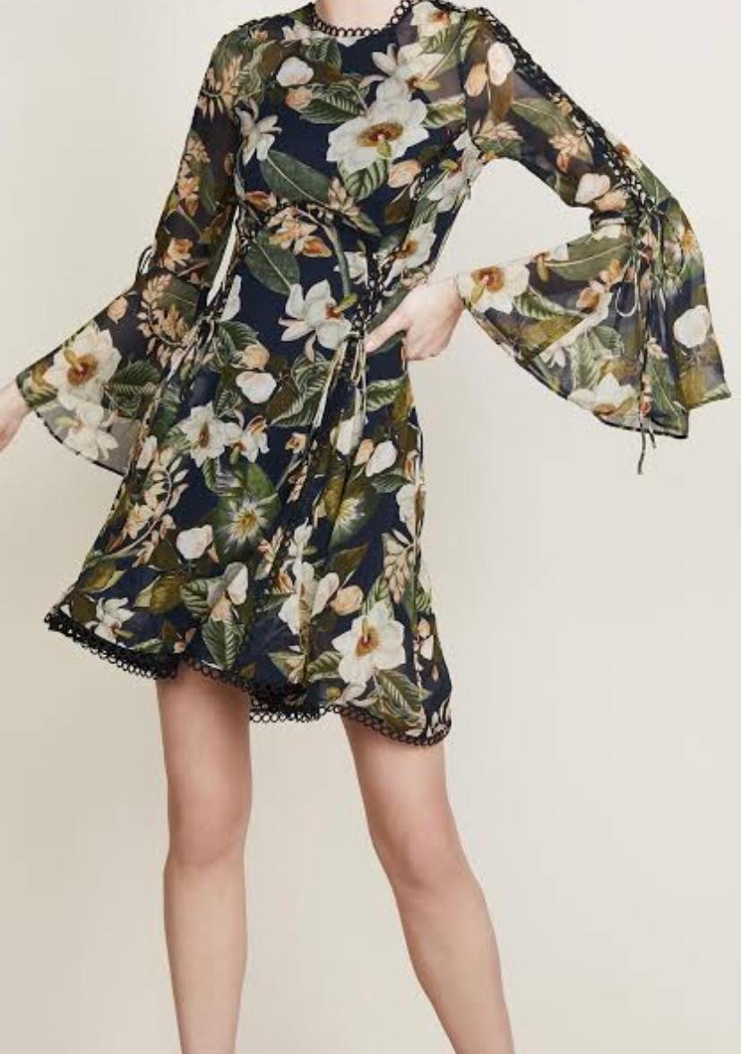 Thurley Poppy Paradise Print Dress - Size 10 photo 3