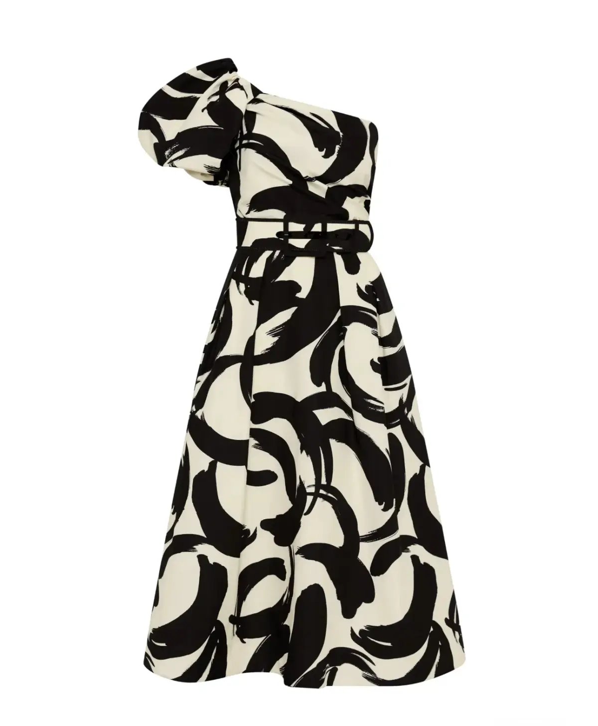 Rebecca Vallance Pompidou One Shoulder Midi Dress Print Size 10 photo 5