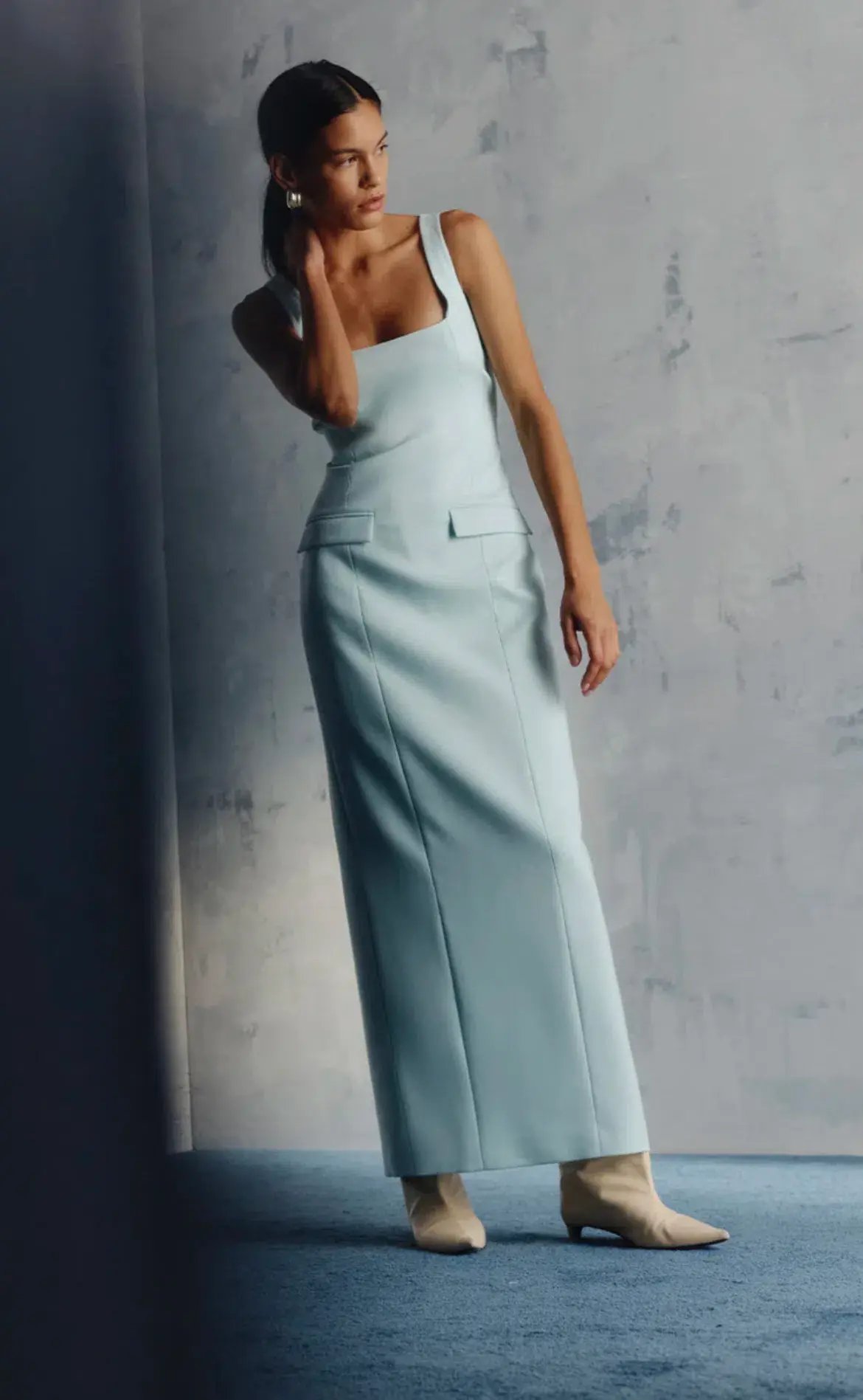 Anna Quan Ivana Dress Ice Blue Size 8 photo 3