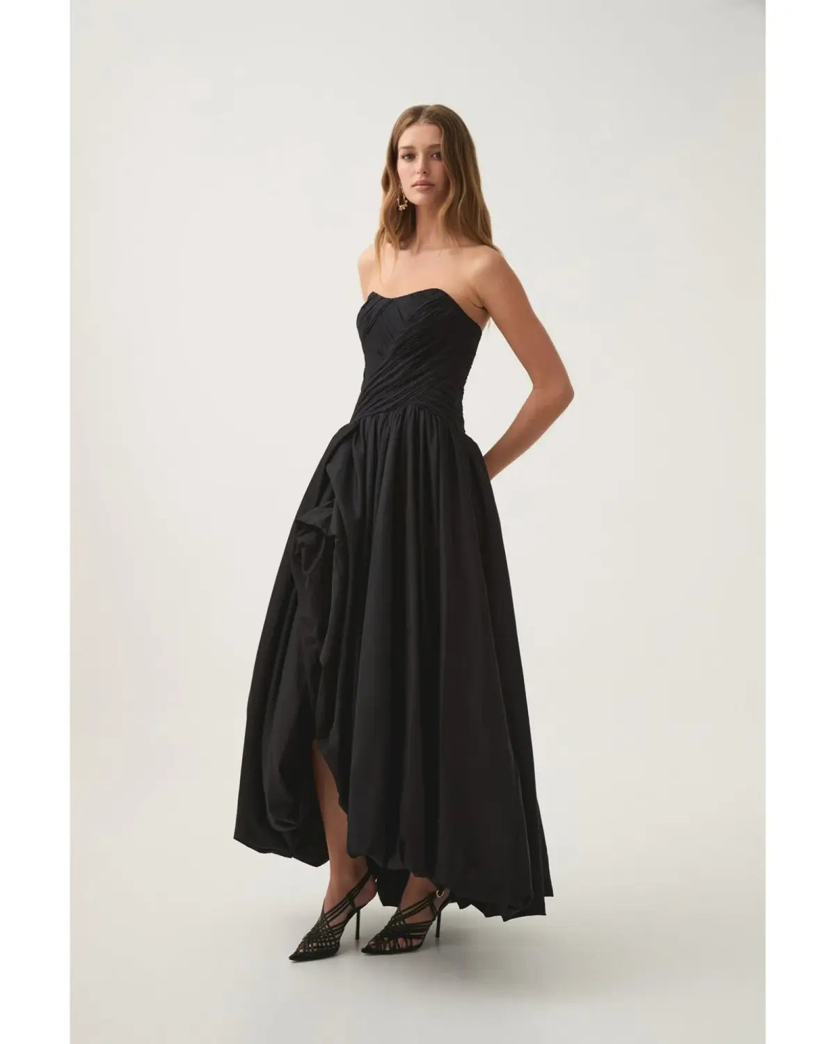 Aje Spatial Maxi Dress In Black Size AU 10 photo 3