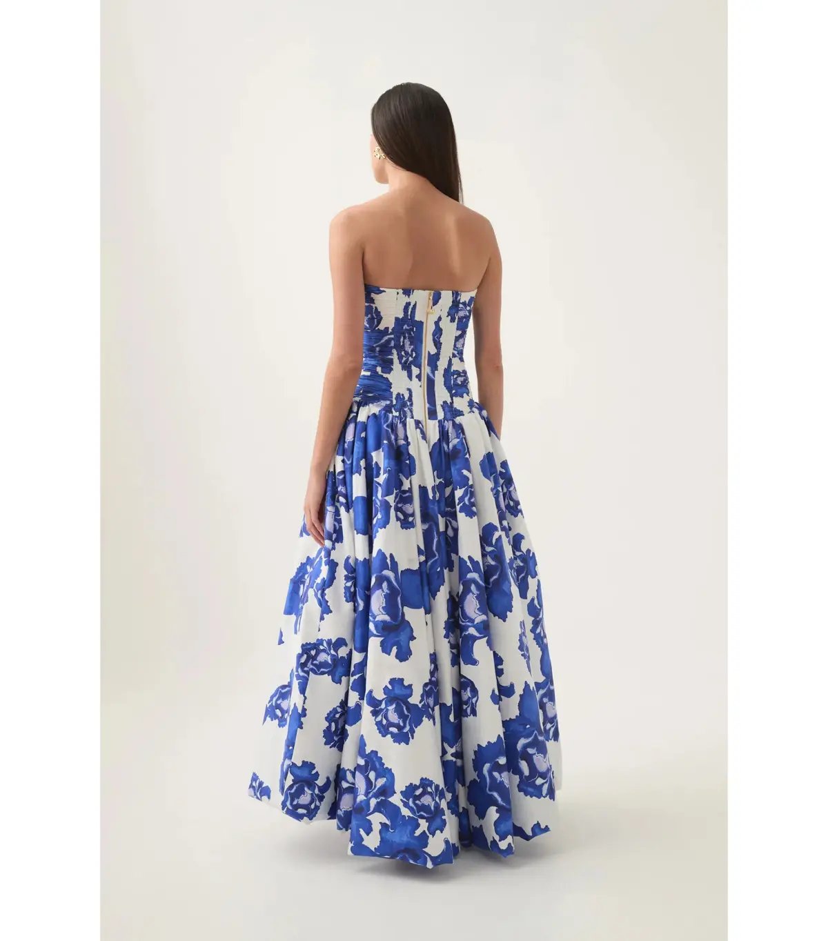 Aje Behold Maxi Dress in Boldly Blooming Cobalt Size AU 6 photo 3
