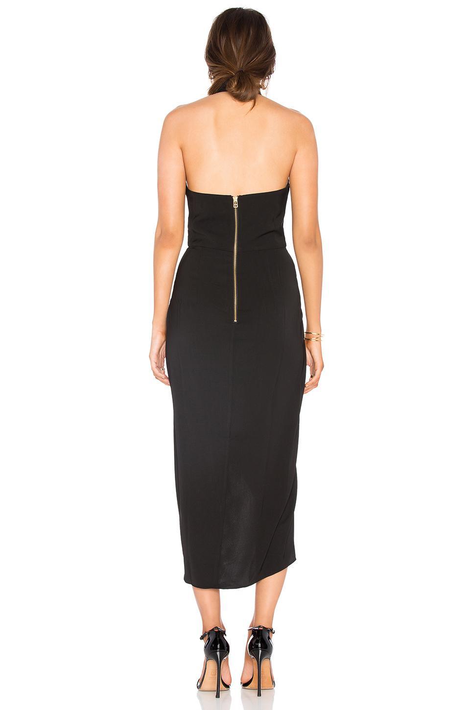 Shona Joy Knot Draped Dress Black Size 6 photo 3