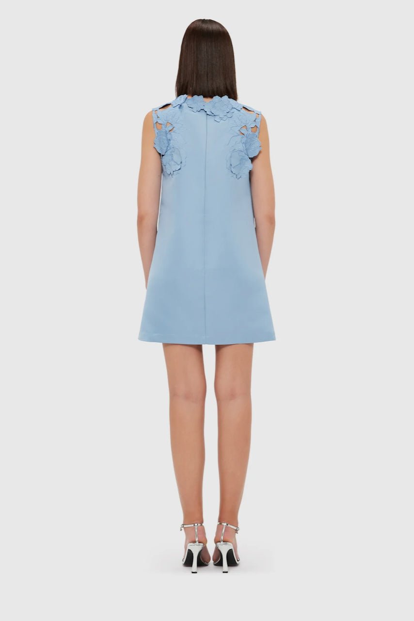 LEO LIN BLAIR APPLIQUÉ MINI DRESS - POWDER BLUE photo 6