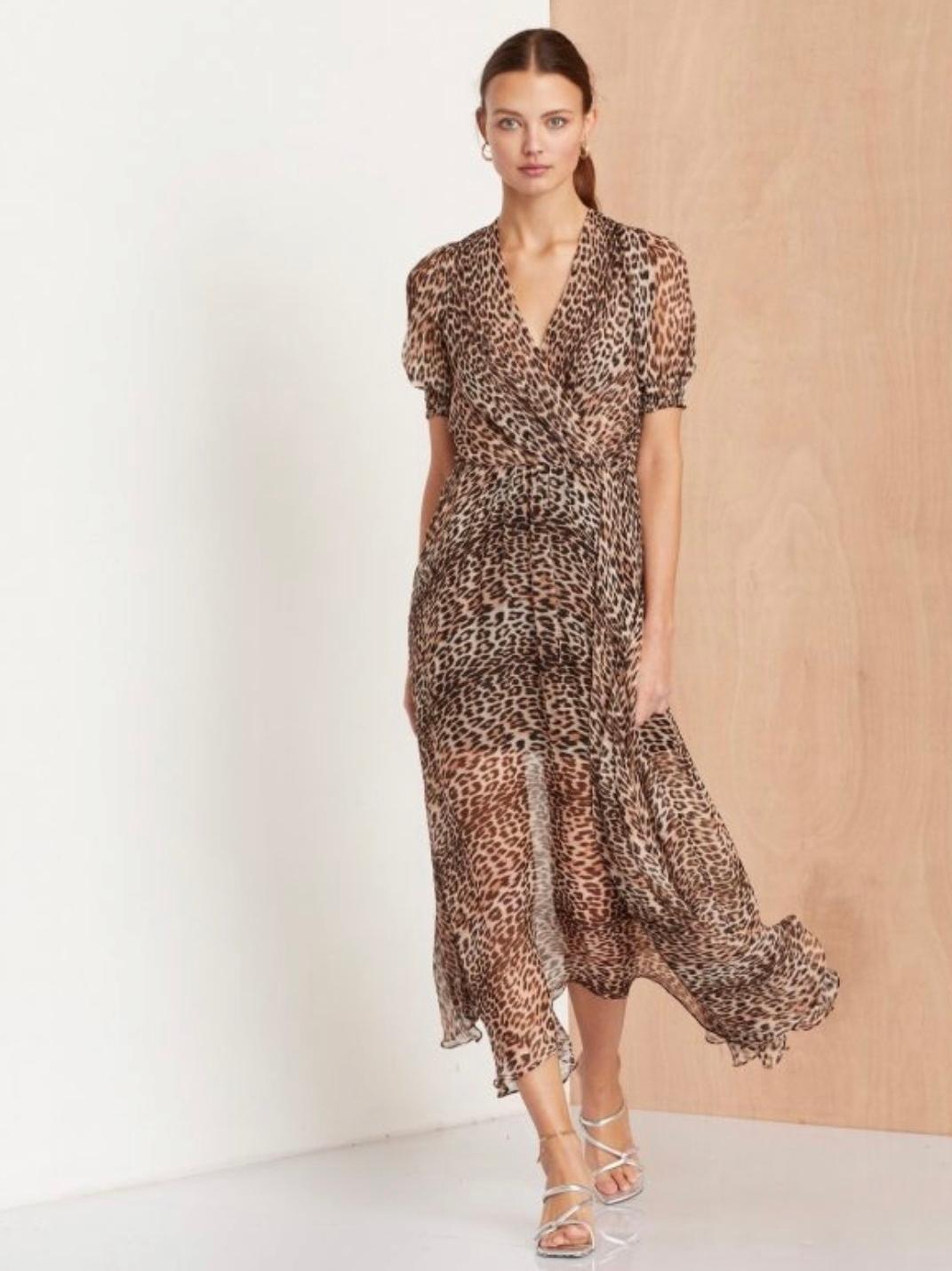 Bec & Bridge Kitty Kat Maxi Dress Leopard Print Size 10 photo 3