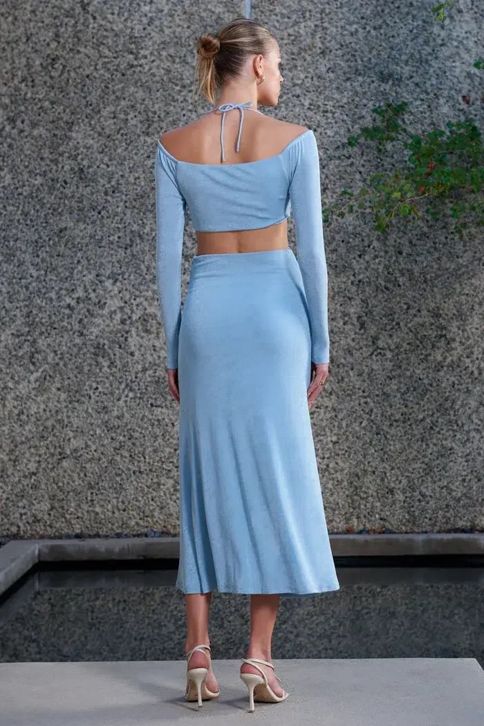 MISHA Straker Dress Blue Size 8/S photo 3