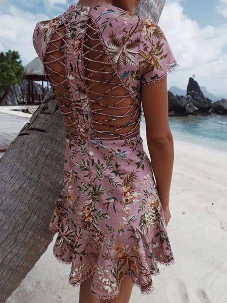 Zimmermann Tropicale Lattice Mini Dress Floral Size 8 photo 5