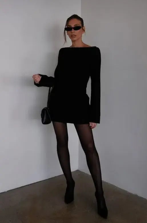Henne Patrizia Mini Dress Black Size 12 photo 6