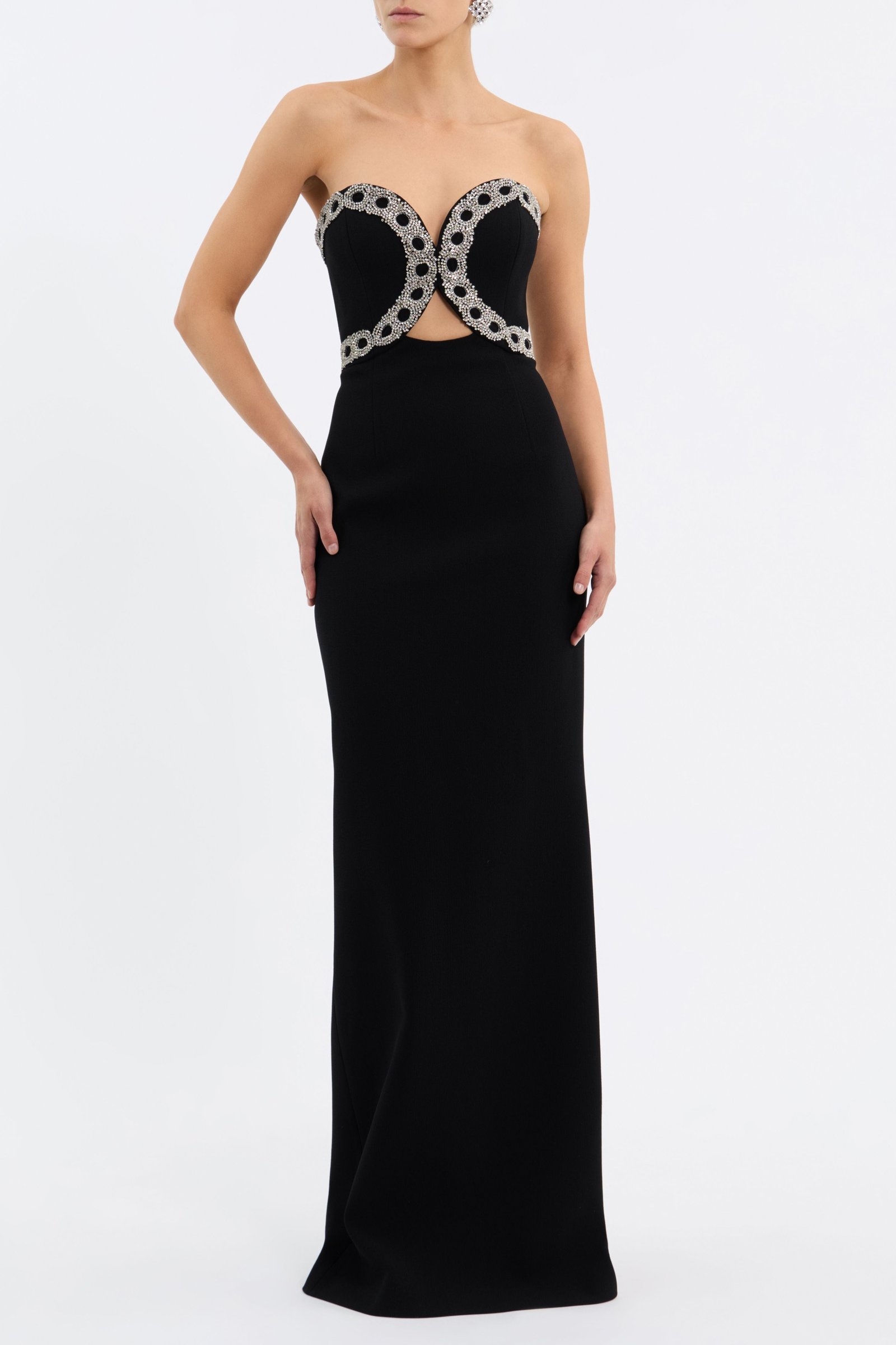 REBECCA VALLANCE CELINDA GOWN - BLACK photo 2