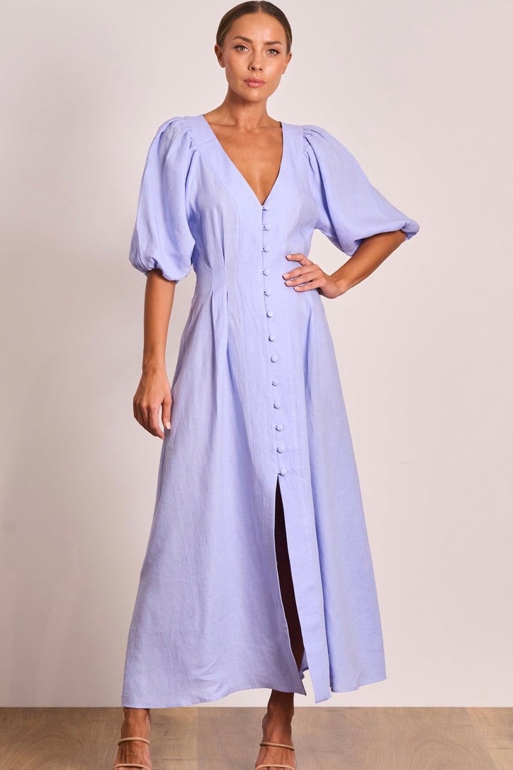 Pasduchas Meadows Button Midi Dress - Jacaranda photo 2